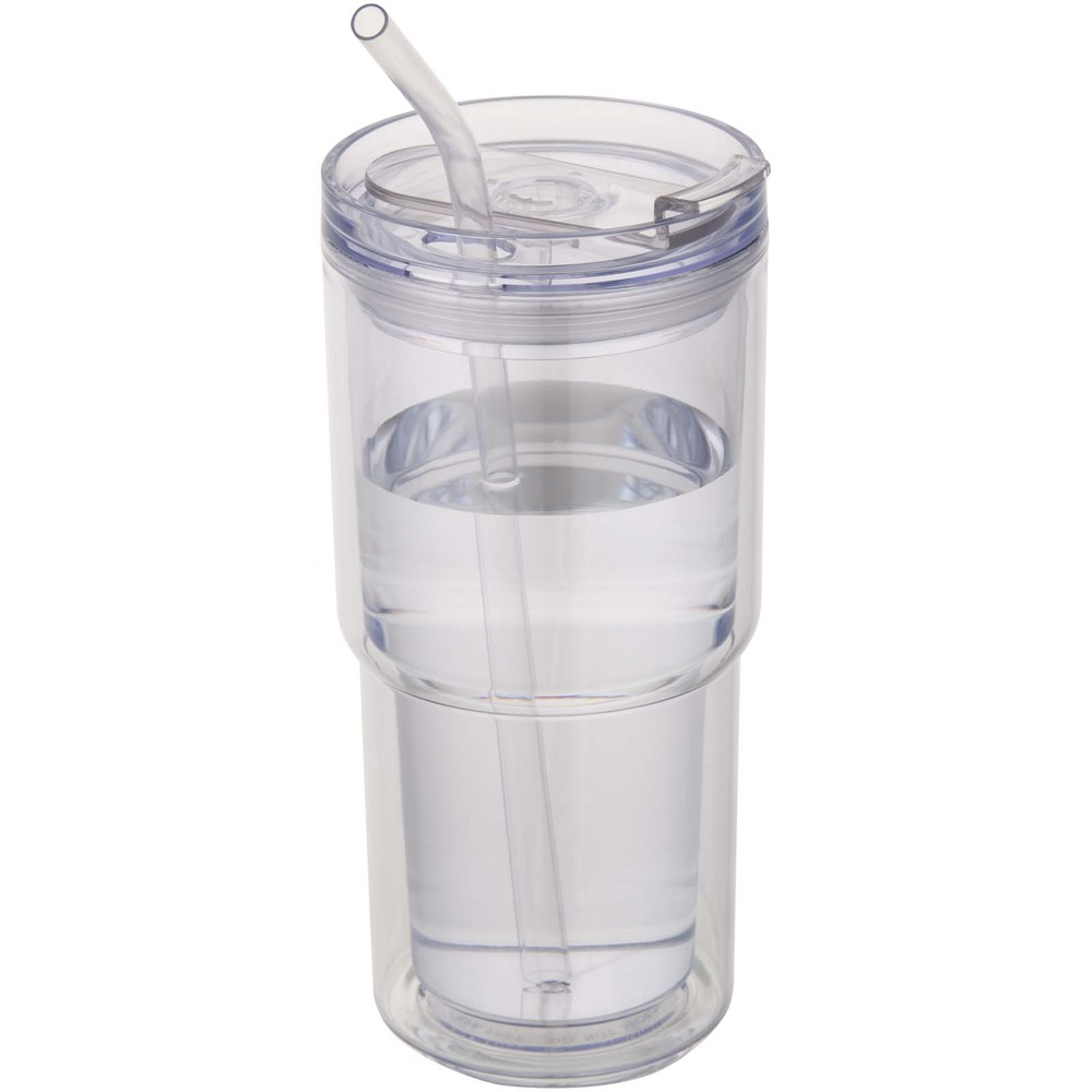 Archer 480 ml plastmugg med dubbla väggar i transparent klar