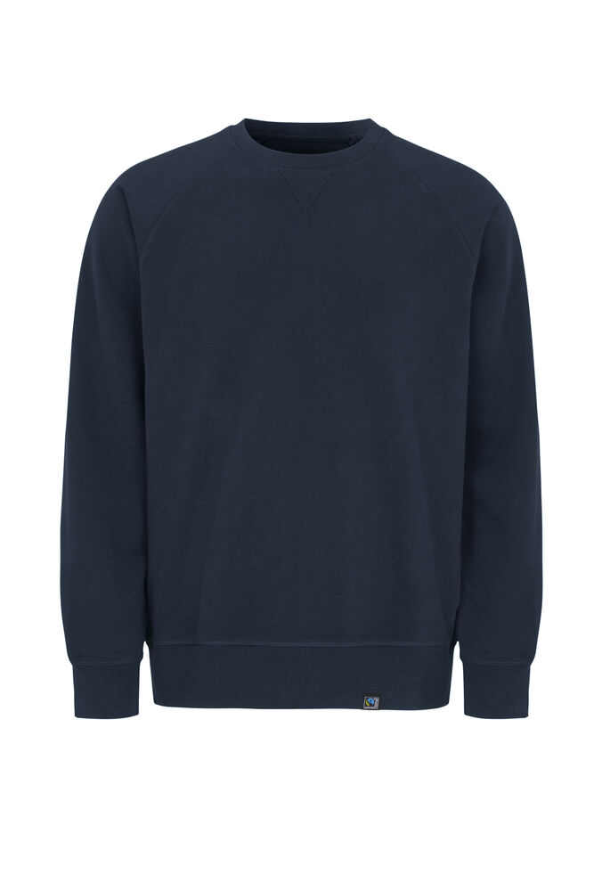 F. Terry Crew Neck Man i navy