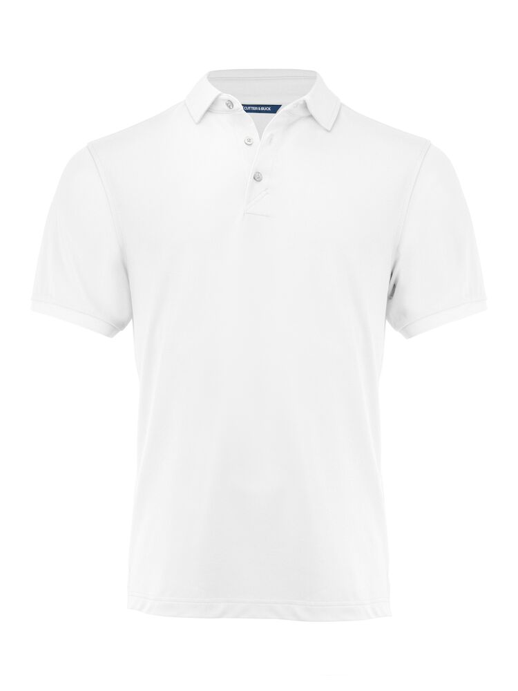 Virtue Polo Solid Men i vit