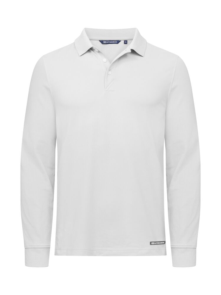 Advantage Long Sleeve Polo Men i vit